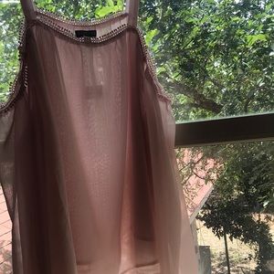 Off the shoulder pink shirt